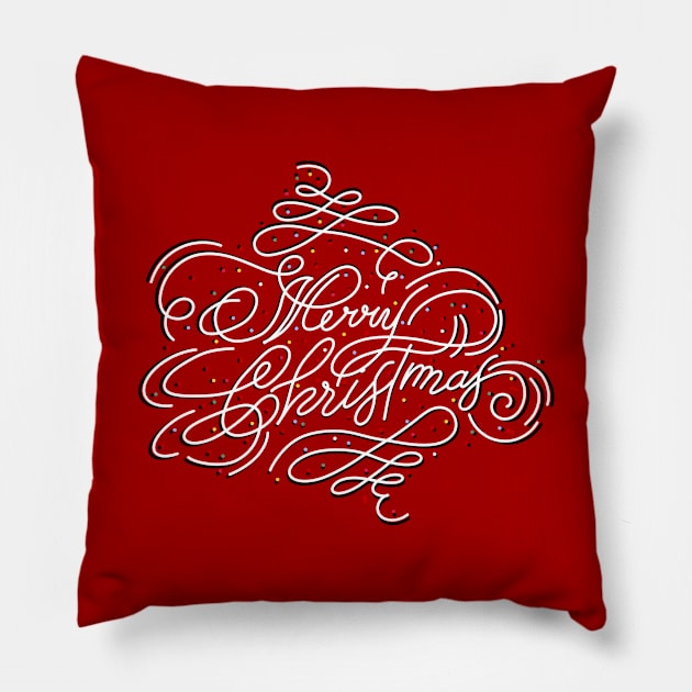 MERRY CHRISTMAS Pillow by MAYRAREINART