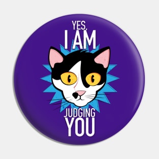 The Cat is Judging You Pin