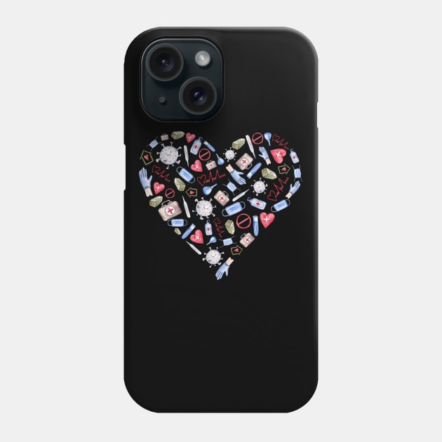 Quarantined Heart Be my Quarantine Valentine Phone Case by schmomsen