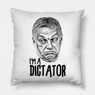 Orban Viktor Dictator Face Black Pillow