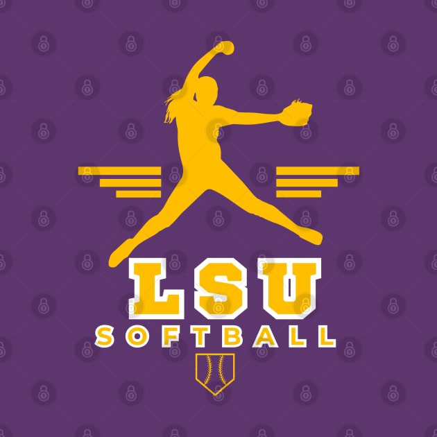 lsu tigers softball by College Town Apparel