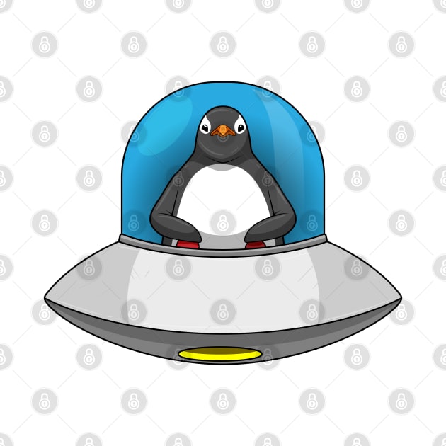 Penguin Spaceship Space by Markus Schnabel