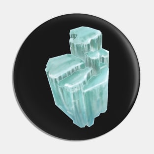 Aquamarine Crystal March Birthstone 2 Pin