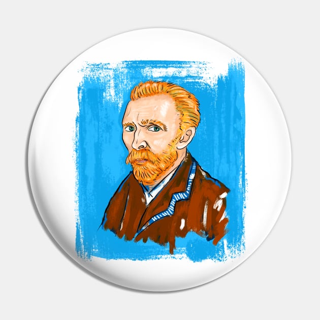 Denizko Art Van Gogh Self Portrait Pin by denizko