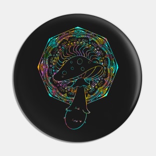 Mandala Shroom Pin
