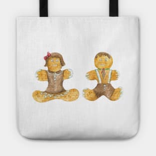 Gingerbread boy and girl Tote