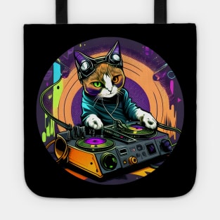 DJ Cat Is In The House - Splash 90s - Cat DJ Tote