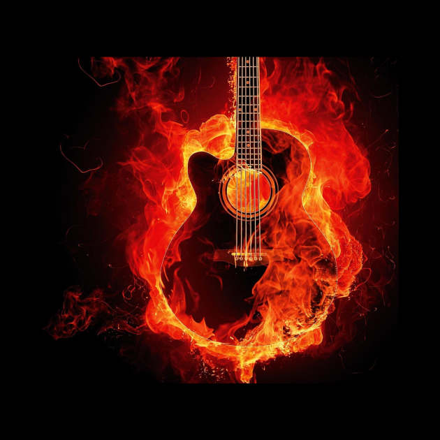 Fire Guitar by Realms.World