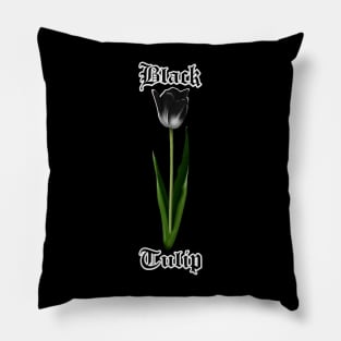 Black tulip – Gothic flower Pillow