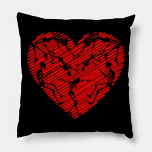 Love Bones Red Pillow