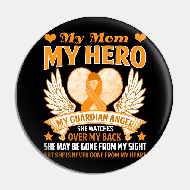 PRADER-WILLI SYNDROME AWARENESS My Guardian Angel My Mom Shirt - Still Watches Over Me Gift Pin by Paula Tomberlin