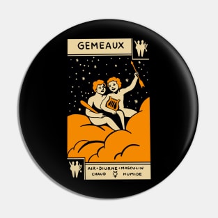 Gemini Tarot Card - Muchery Vintage Tarot Deck Pin