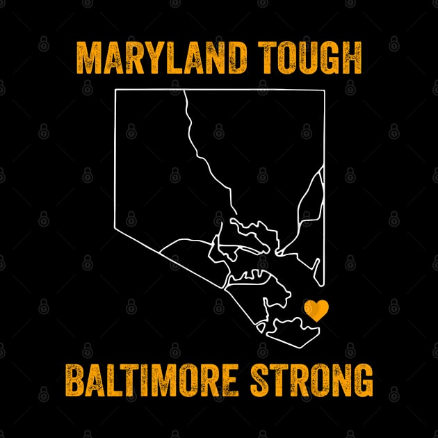 Maryland Tough Baltimore Strong T by KC Crafts & Creations