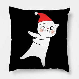 Dabbing Christmas cat Pillow