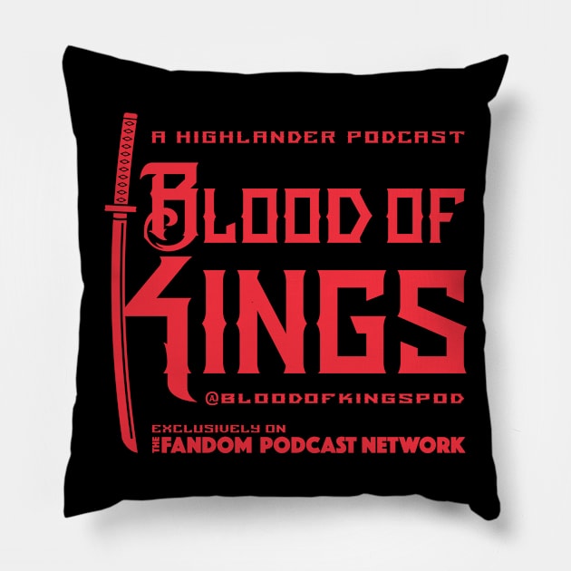 Blood of Kings Red Pillow by Fandom Podcast Network