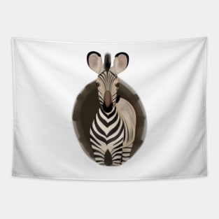 Cute Mountain Zebra Drawing Tapestry