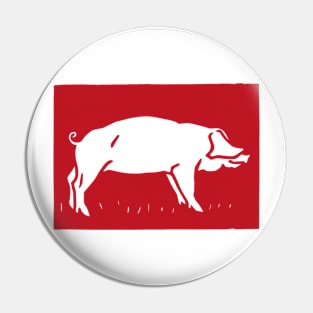 Red Pig Aesthetic Pin