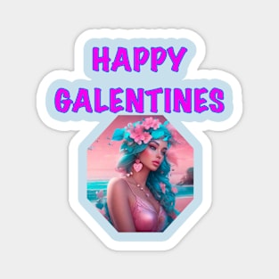 Cute Galentines day card Magnet