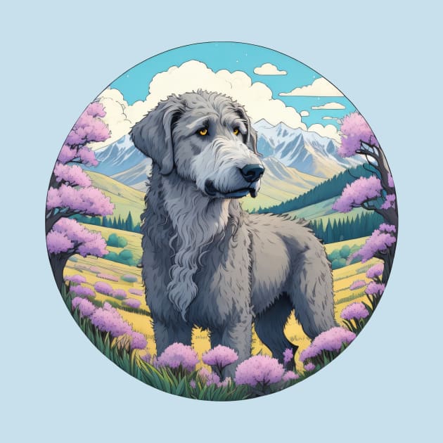 Irish Wolfhound Landscape by Pet And Petal