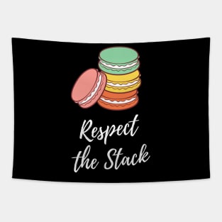 Respect the Stack - Pastel Macarons Tapestry