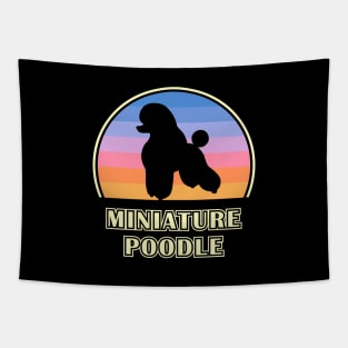 Miniature Poodle Vintage Sunset Dog Tapestry