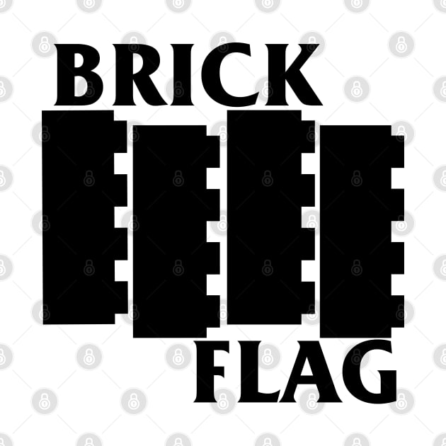 Brick Flag (Black) by GhostwoodDesign