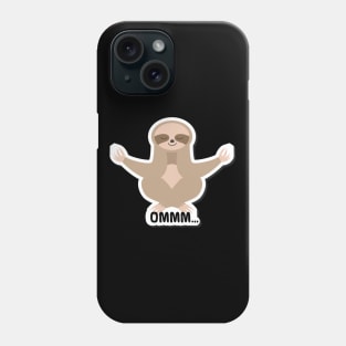 Ommm sloth meditating Phone Case