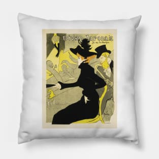 DIVAN JAPONAIS 1894 Lithograph Poster by Henri Toulouse Lautrec Vintage French Cafe Chantant Pillow