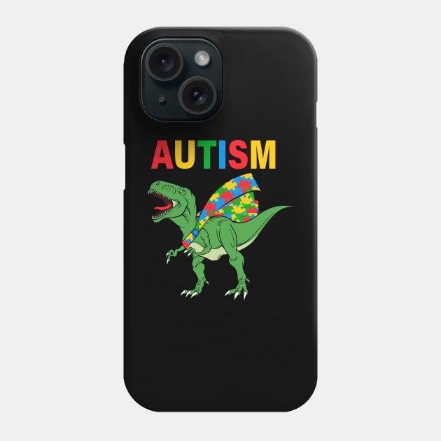 Dinosaur Puzzle Autism Awareness Gift for Birthday, Mother's Day, Thanksgiving, Christmas Phone Case by skstring