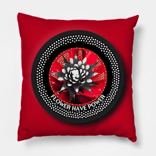 Flower Black and Red color Pillow