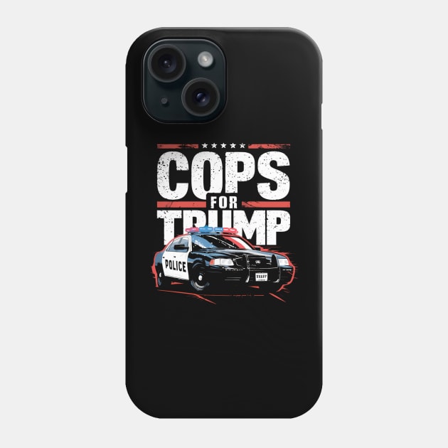 Cops For Trump 2024 Election Police Phone Case by KimonoKaleidoscope