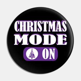 Christmas Mood Mode On 2, Violet Pin