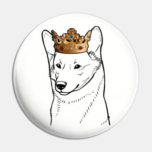 Canaan Dog King Queen Wearing Crown Pin