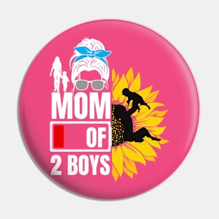 Super Mom of Boys- Powered by Love and Energy Pin