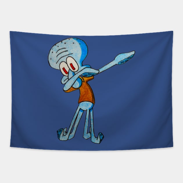 Dab Squidward Squidward Tapestry Teepublic 4126