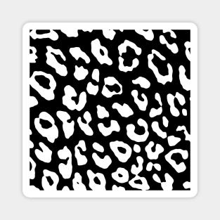 Leopard Print Black White Magnet