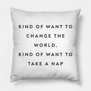 Funny Indecisive Saying Minimalist Typography Design Pillow