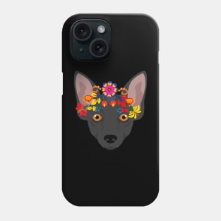 Floral Xolo Dog Portrait Phone Case