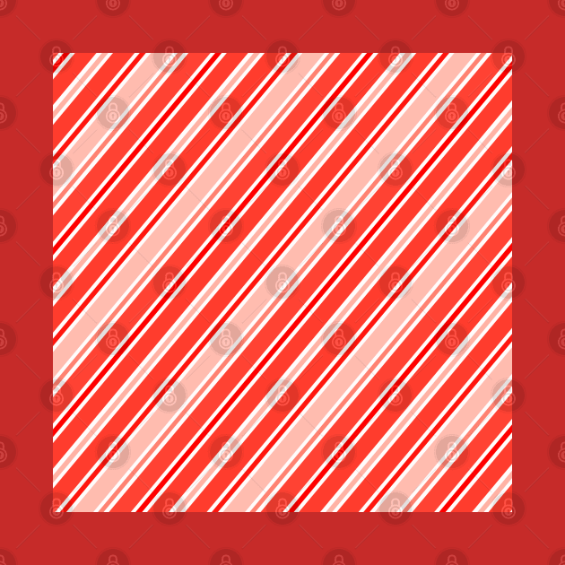 Red Candy Cane Stripes Mint Holiday Pattern by love-fi