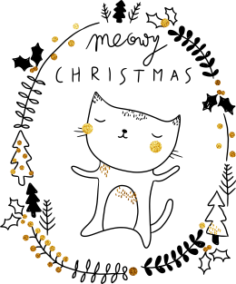 Meowy Christmas! Magnet