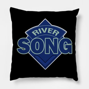 River Song - Doctor Who Style Logo - Spoilers Pillow