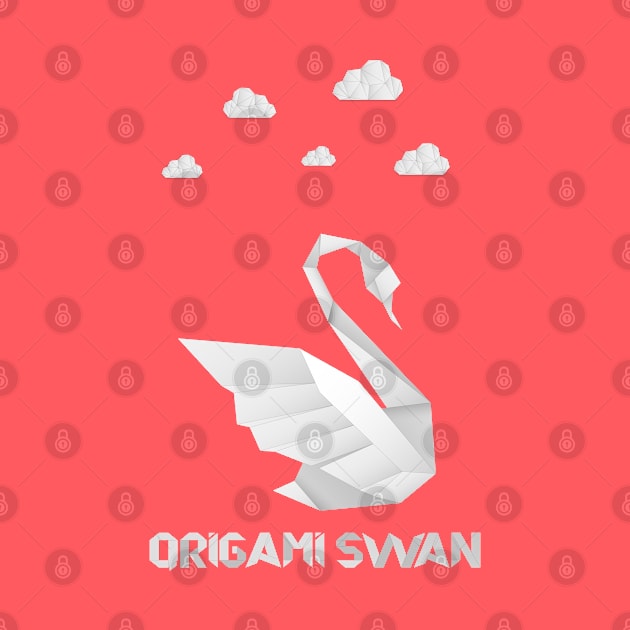 Origami Swan- Paper art by GlossyArtTees