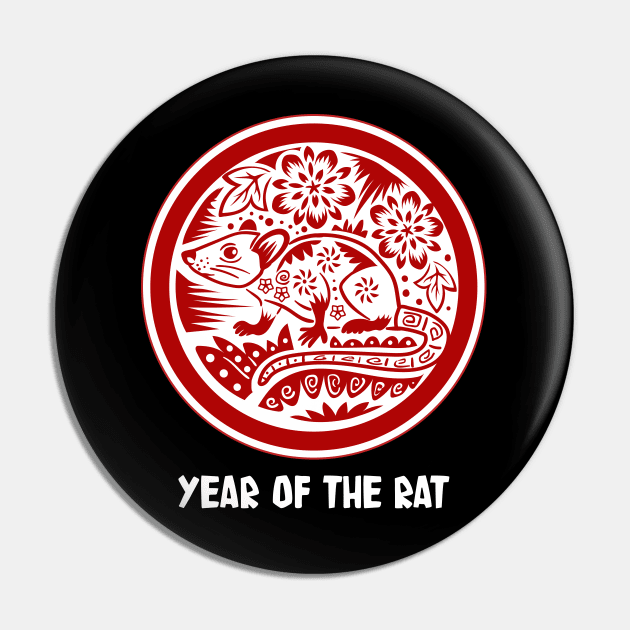 Year of the Rat Pin by Peppermint Narwhal