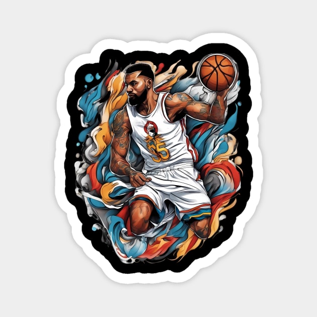 Street Basketball Magnet by animegirlnft