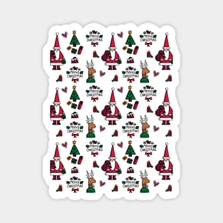 Christmas Santa Pattern Magnet