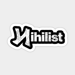 Nihilist Distressed Style Symbol Design Magnet