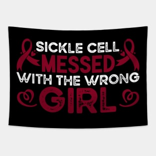 Sickle Cell Messed With The Wrong Girl Sickle Cell Awareness Tapestry