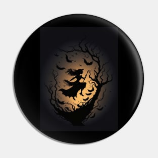 halloween witch silhouette Pin