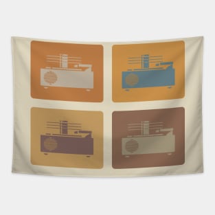 Four Vintage Turntables Tapestry