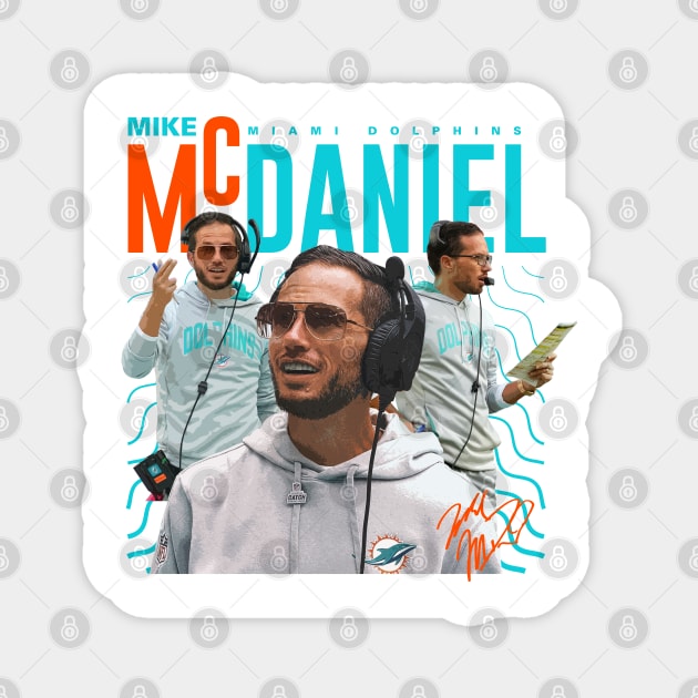 Mike McDaniel Miami Dolphins Magnet by Juantamad